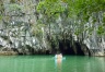 Underground river winding for miles through a spectacular cave